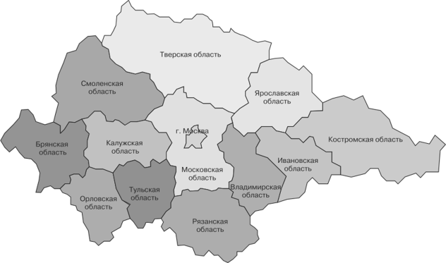 Карта черноземья рязанской области